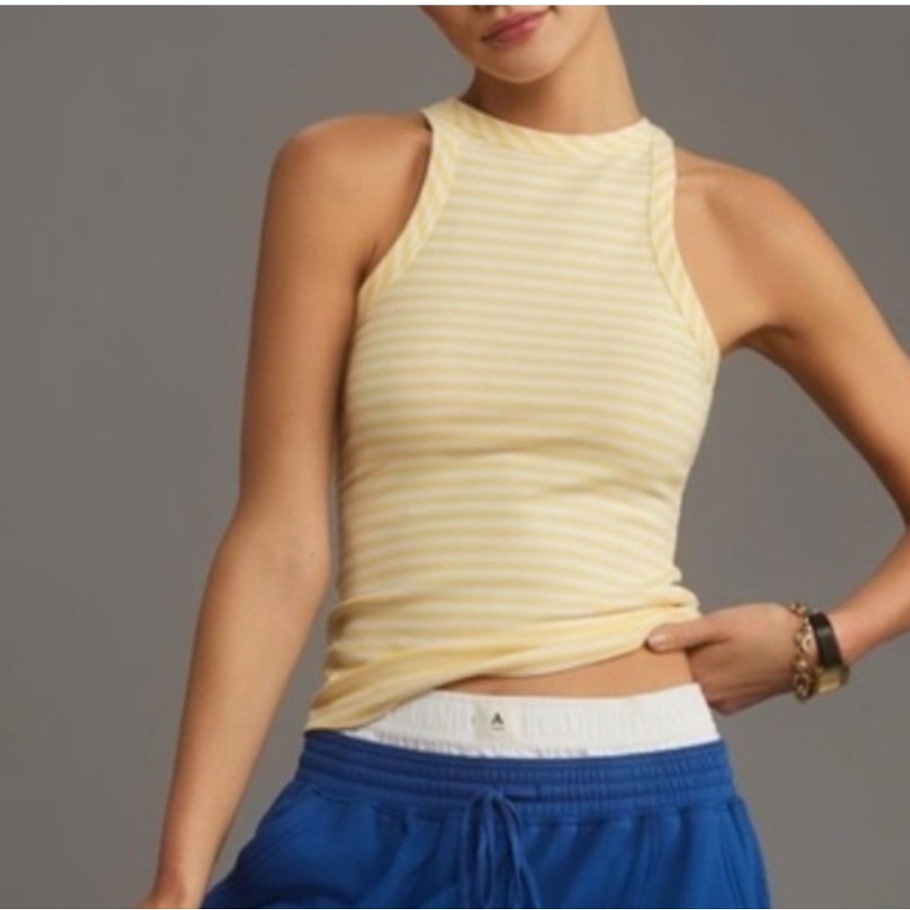 Maeve Yellow Striped Tank Top